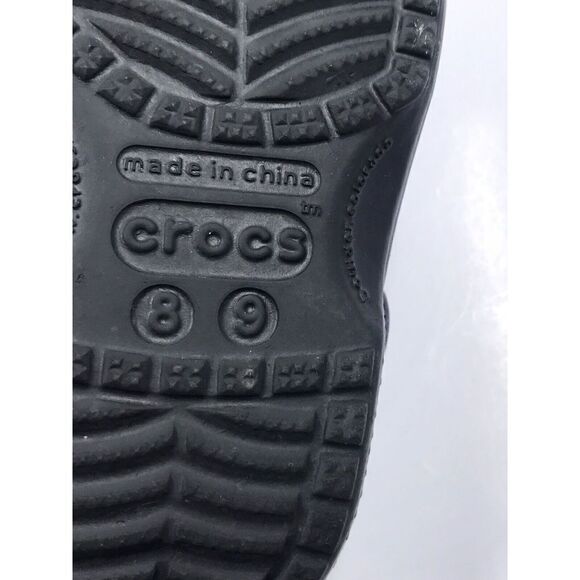 Crocs Classic Rare BLACK IRIDESCENT Clog KIDS size 8/9 - Picture 11 of 11